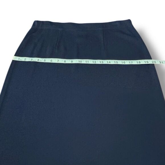 Exclusively Misook Navy Acrylic Striped 2 Pc Skirt Tank Top Office Women’s Sz L - Picture 12 of 16